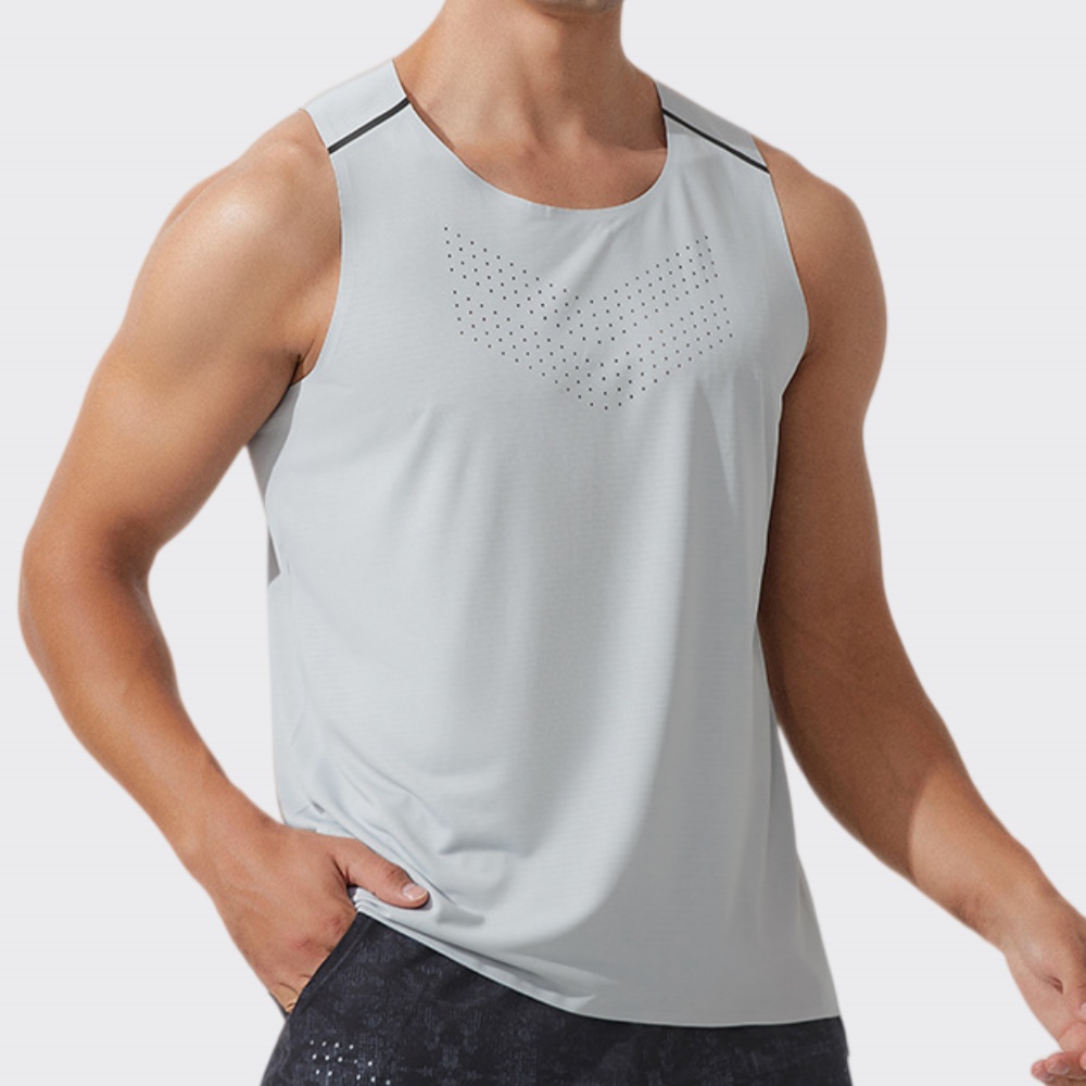 Outdoor Sport Logo - Herren Gym-Weste Schnelltrocknend Lauf-Workout Ärmelloses Shirt