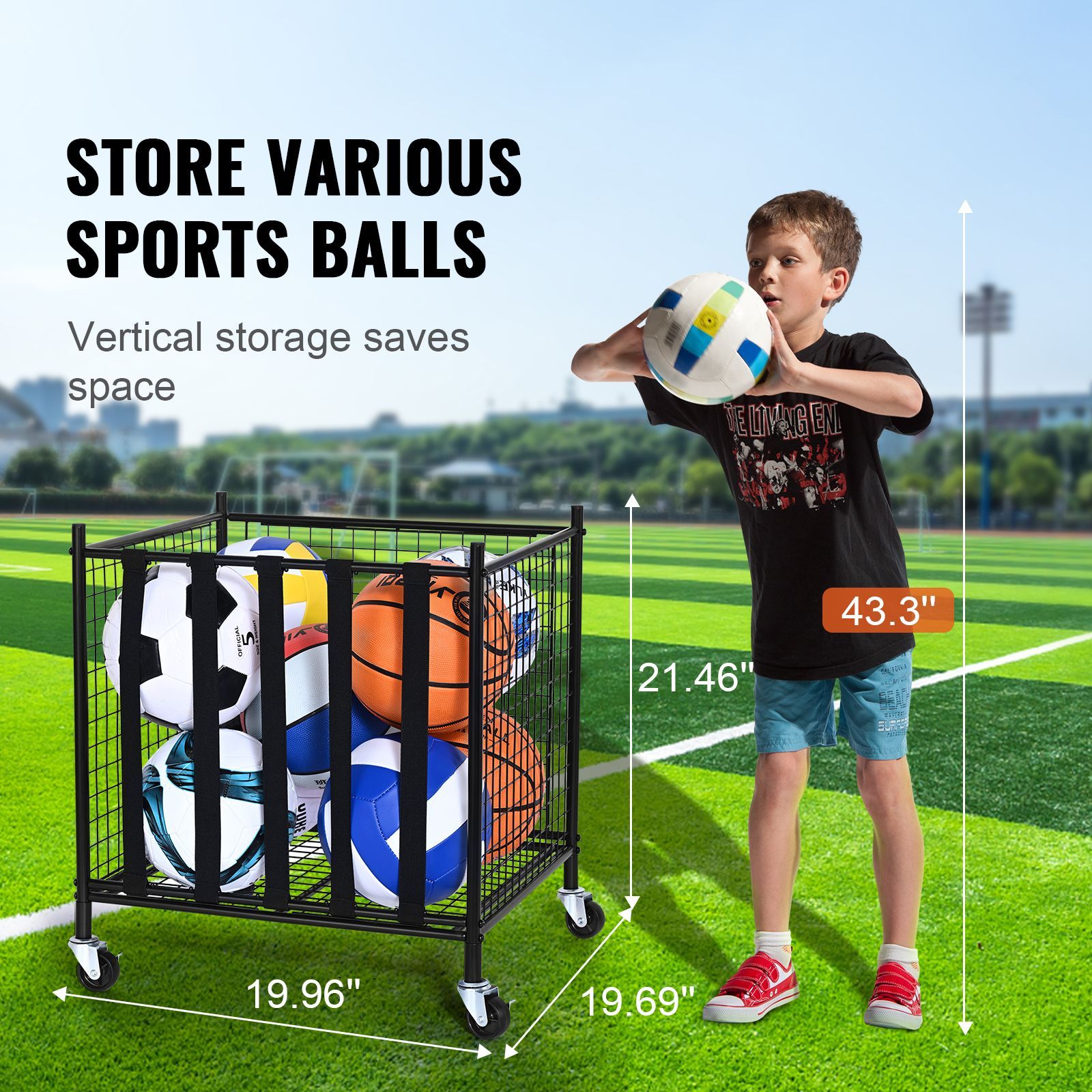 Rollbarer Sportball-Aufbewahru – Indoor Sport And Outdoor Sports Bewertung und Preis