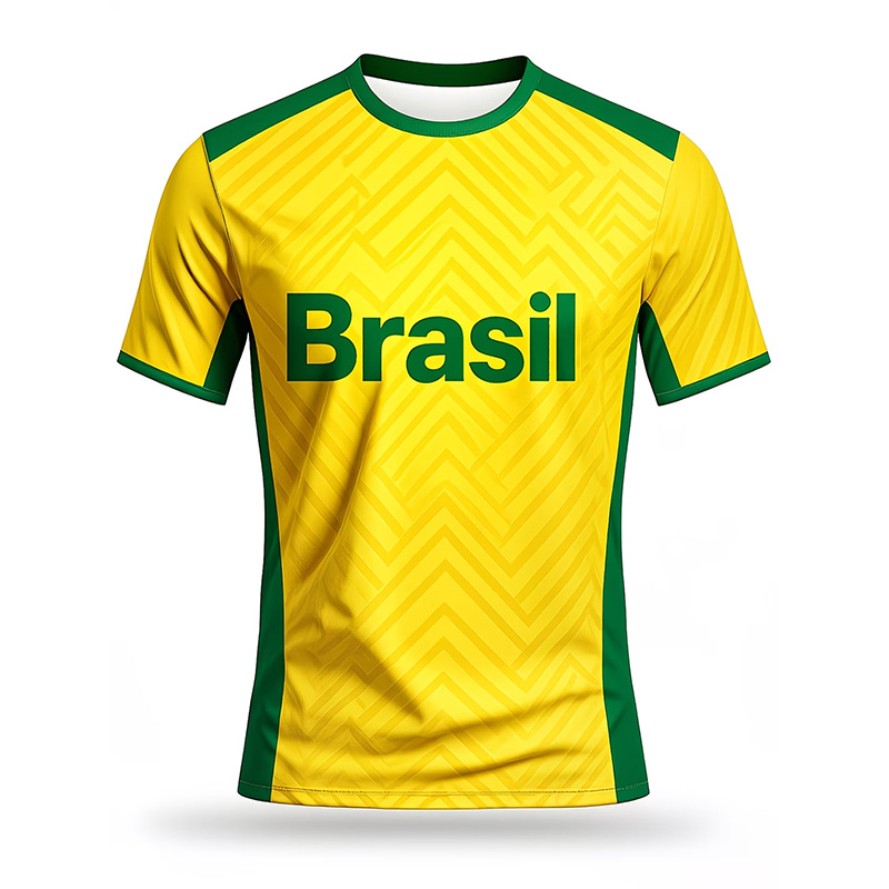 Brasilien-Fußballtrikot-T-Shir – Outdoor Sport Name Bewertung und Preis